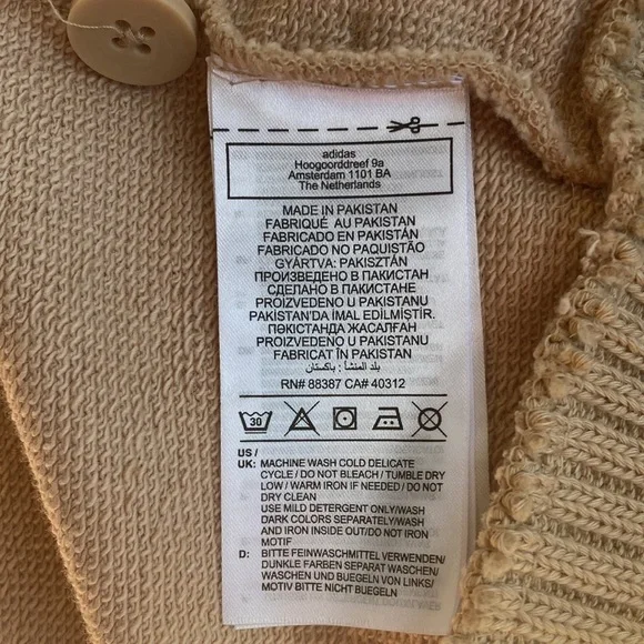 Adidas Beige Cardigan with Letter Patch - Picture 5 of 7